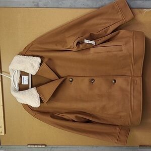 Old Navy Camel Tan Button Down Pea Coat